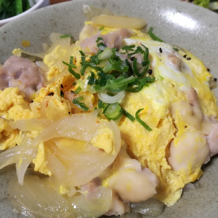 白だしとめんつゆを使った親子丼！